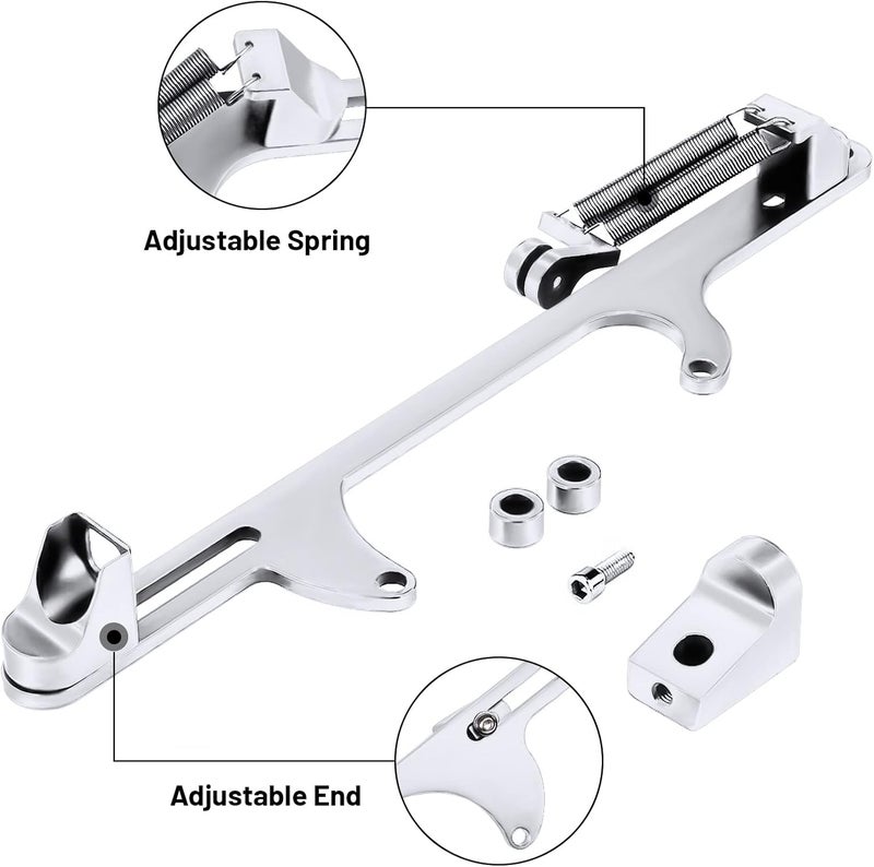 Endxedo Throttle Cable Bracket for 4150 4160 Series Adjustable Carburetor Bracket Aluminum Throttle Brackets (Silver) - Image 3